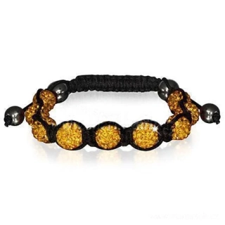 Náramek Shamballa žlutý 94