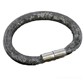 Šedý náramek s krystaly