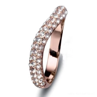 Prsten pozlacený Swarovski elements OW 01