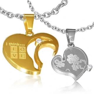 Přívěsek ocel pro páry barevný 71