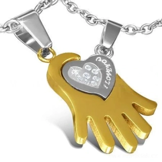 Dvojpřívěsek srdce v dlani 88