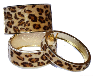 Náramek kovový srst leopard 73