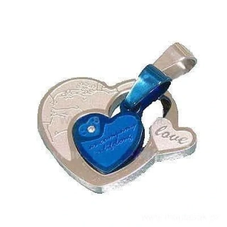 Přívěsek ocel pro páry "srdce" 11