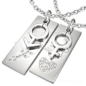 Přívěsek ocel pro dva destička 18