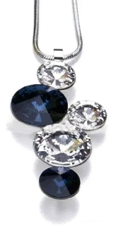 Náhrdelník Swarovski Elements modrý 02
