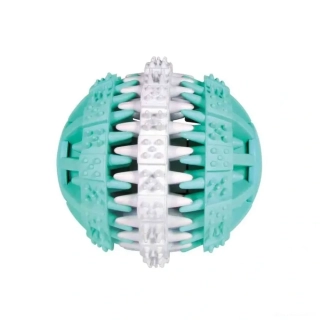Dentafun míč pro psa s mátou zelenobílý 7cm