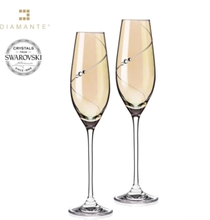 Skleničky s Swarovski elements na sekt