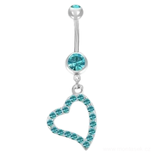Piercing ocel do pupíku srdce 83