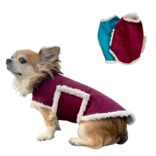 Zimní vesta pro psy s kožíškem