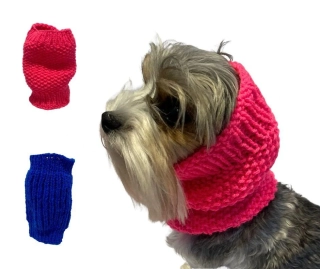 Nákrčník, čepice pro psa ručně pletený různé barvy