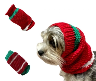 Pletená šála, nákrčník pro psa 