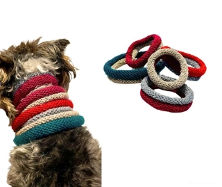 Ozdobný pletený obojek pro psy třpytivý