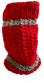 Červený  nákrčník s lesklým pruhem pro psa – Monťásek