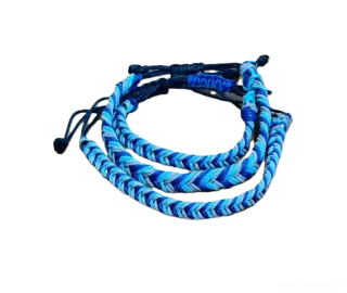 Macrame náramek pro psa i pána modrý