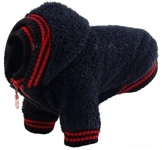 Mikina pro psa, černá na zip 