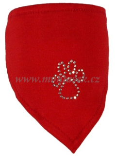 Červený šátek pro mini psa 18-23cm