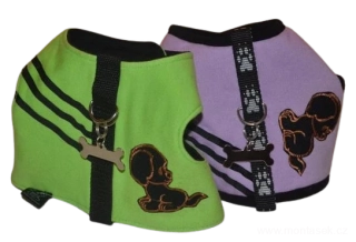 Postroj pro malého psa vesta fialová vel.M