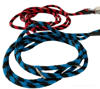 Přepínací lanové vodítko pro psa 6mm červená