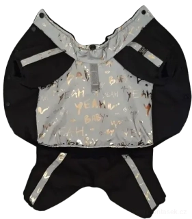 Zimní kombineza pro psa černá reflexní 36-41cm