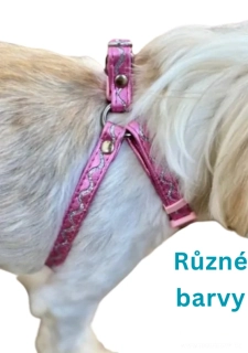 Postroj pro psy - Vlnky 10mm černá